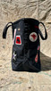 Vintage LL Bean Black Canvas Bag with Patches