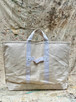 Vintage Tote Bag with Hand Painted Jack Kerouac Hitchhiking Map
