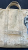 Vintage Canvas Tote Bag w/ Hand Painted Roman Bust