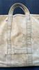 Vintage Canvas Tote Bag w/ Hand Painted Roman Bust