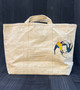 Vintage Canvas Tote Bag w/ Hand Painted Colorful Sparrows