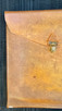 Vintage Document Folder/Clutch w/ Hand Painted Atlas