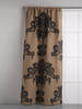 Couture Dreams Enchantique Natural Jute Damask Window Curtain Pair Single