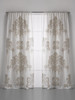 Couture Dreams Enchantique Ivory Sand Linen Gauze Window Curtain Pair