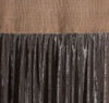 Luscious Soft Earth Brown Silk Velvet with Natural Jute Header Window Curtain 