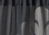 Couture Dreams Enchantique Slate Grey Linen Gauze Damask Window Curtain 