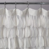 Chichi Ivory Cascading Tulle Petal Shower Curtain | Couture Dreams