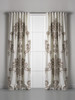 Couture Dreams Enchantique Ivory Sand Cotton Window Curtain Pair with tab top