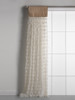Chichi Ivory Cascading Tulle Petal with Natural Jute Header Window Curtain, Single Panel
