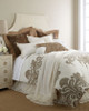 Enchantique Ivory Stonewashed Cotton Reversible Duvet Cover King Size