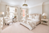 Couture Dreams Enchantique Ivory Sand Cotton Window Curtain in bedroom