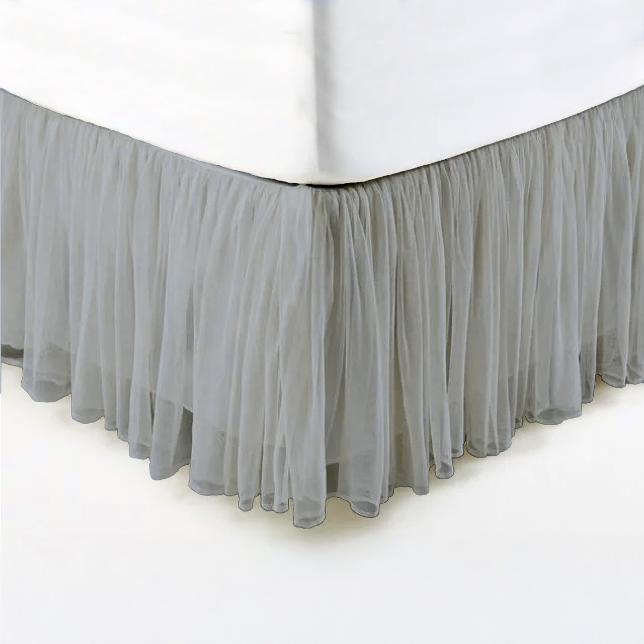 Grey Whisper Bed Skirt Couture Dreams