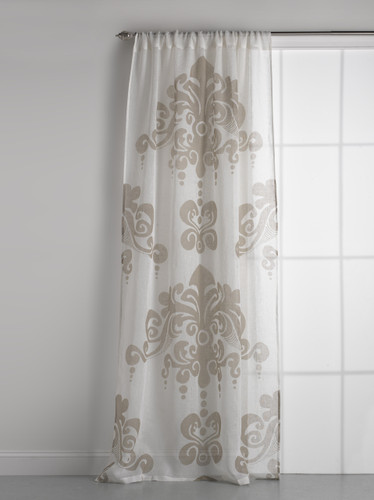Couture Dreams Enchantique Ivory Sand Linen Gauze Window Curtain Single