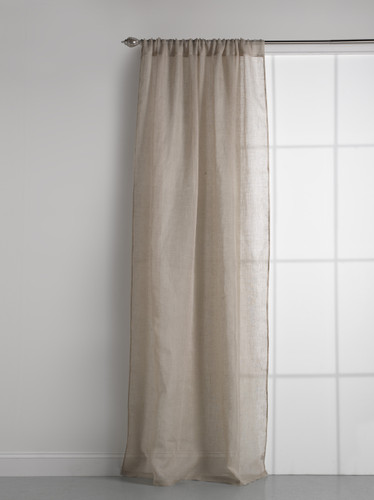 Solid Natural/Tan Linen Gauze Window Curtain 