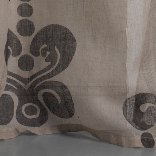 Imperfect Enchantique Natural Tan Linen Gauze Window Curtain - Final Sale