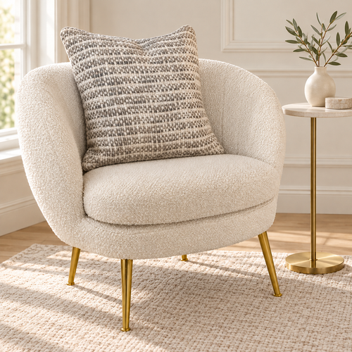 Cozi Grey/Ivory/Taupe Square Chunky Wool Knit Decorative 18" W x 18" L