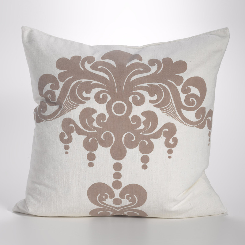 Enchantique Ivory/Sable Stonewashed Decorative Throw Pillow