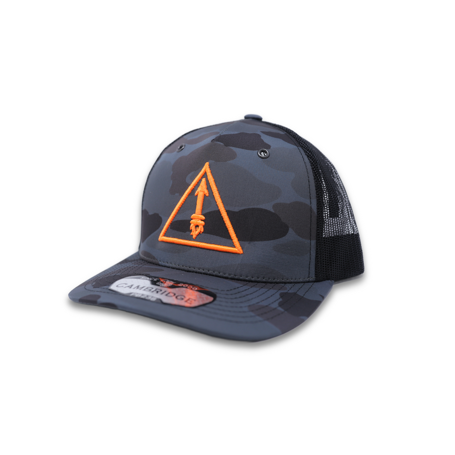 Third Pin Trucker (Dark Gray/Orange)