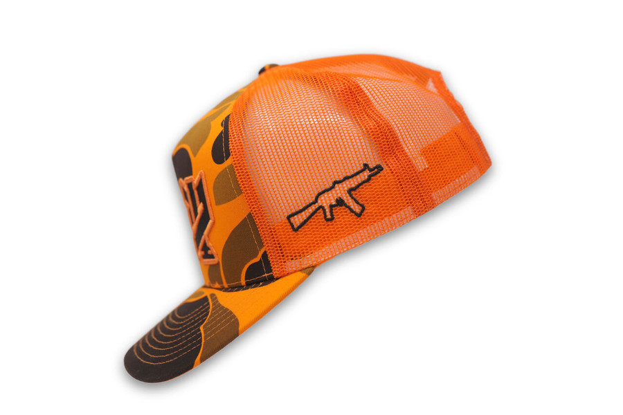 Third Pin Orange Camo Mesh