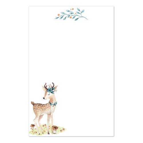 Manage Your Tasks and Notes with Our Premium Illustrated Notepads Featuring a baby deer Design.