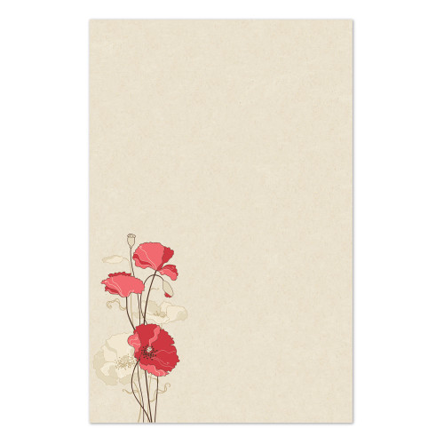 Manage Your Tasks and Notes with Our Premium Illustrated Notepads Featuring a poppy Design.