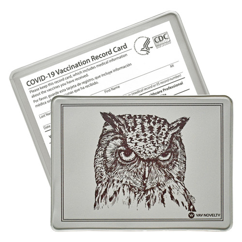 Multi-Functional Vinyl Card Protector, ideal for storing medical documents, such as a vaccine card or Medicare card.