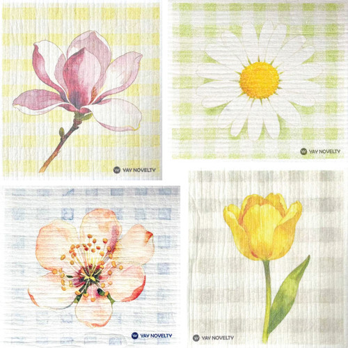 YAY NOVELTY Eco-Friendly Reusable Swedish Dishcloth, Bookmark design