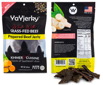 YaYjerky's peppered flavor grass-fed beef jerky is an unprecedented, nutritious snacking experience that comes with anti-inflammatory benefits.