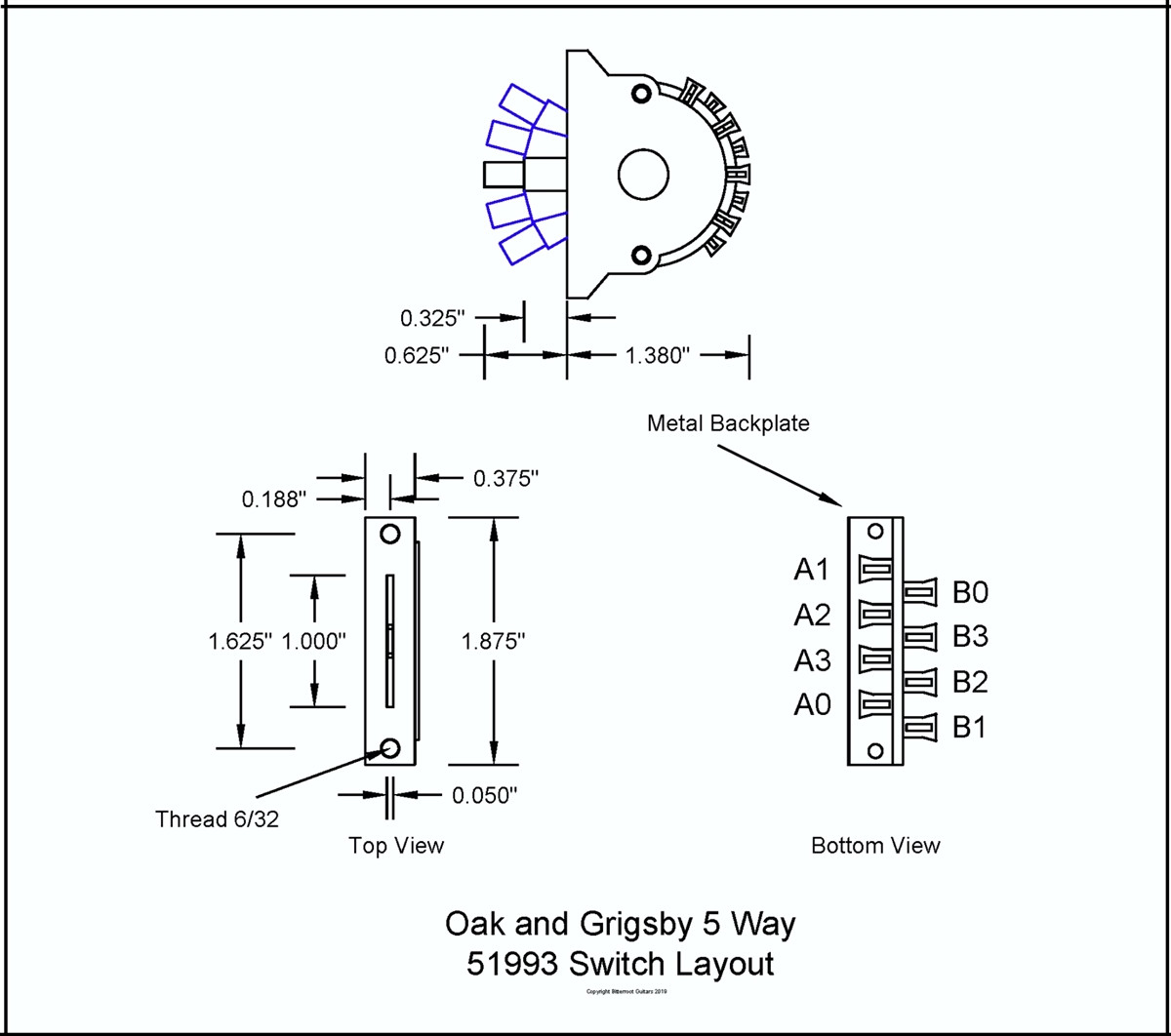 Oak Grigsby 5 way Switch 51993