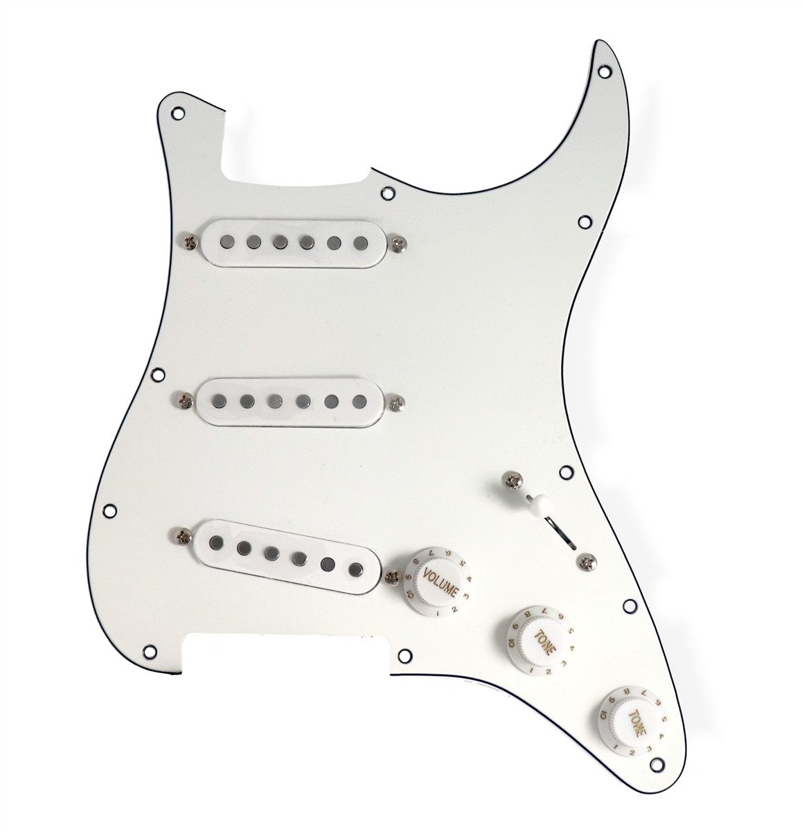 Pre Wire guitar pickguard and harness for SSS S Style guitars