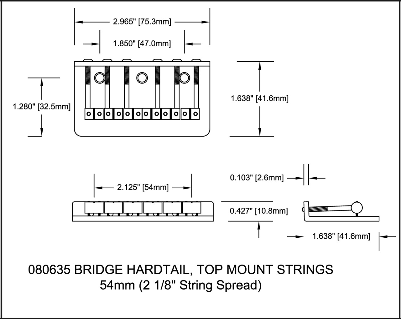 トップブリッジ　スタンブル　TOP BRIDGE STUMBLE Pinnacle Aluminum Locking TOM Nashville Bridge, Ti Saddles