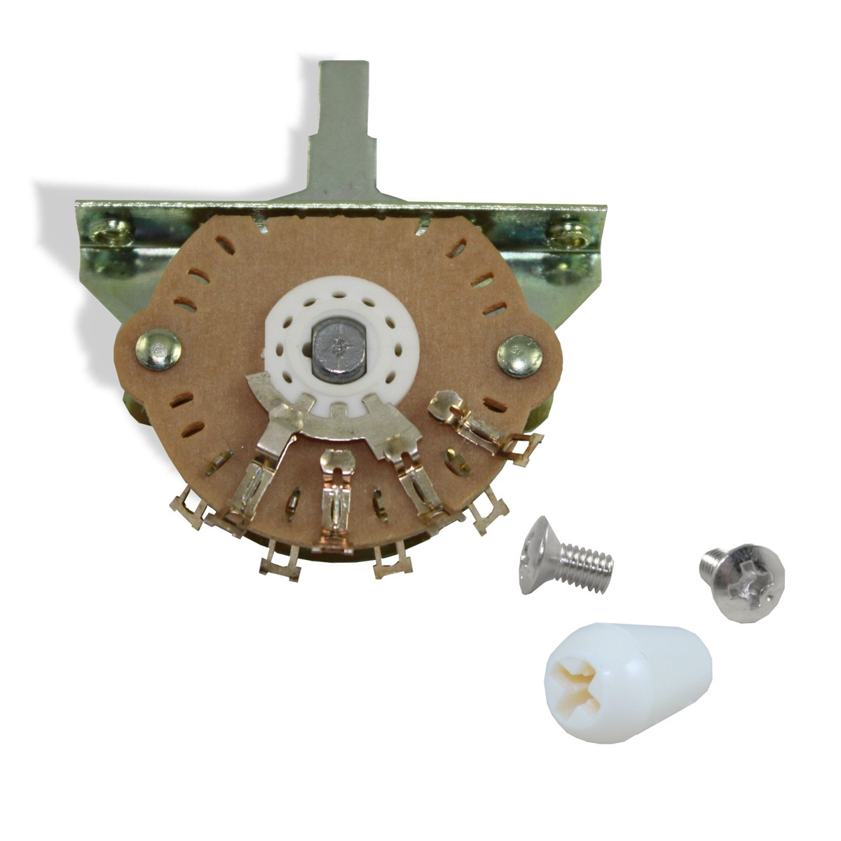 Oak Grigsby 3 way Switch White knob 51992