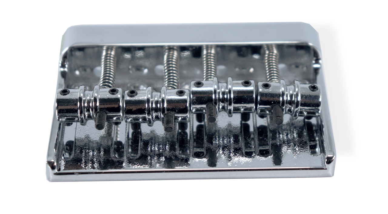 Bass Bridge 57mm 4 String thru bridge Chrome 7.4oz High Mass