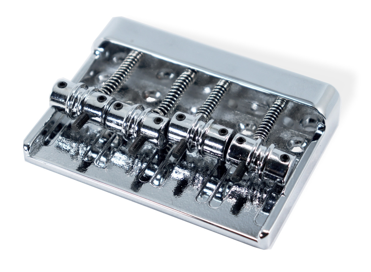 Bass Bridge 57mm 4 String thru bridge Chrome 7.4oz High Mass