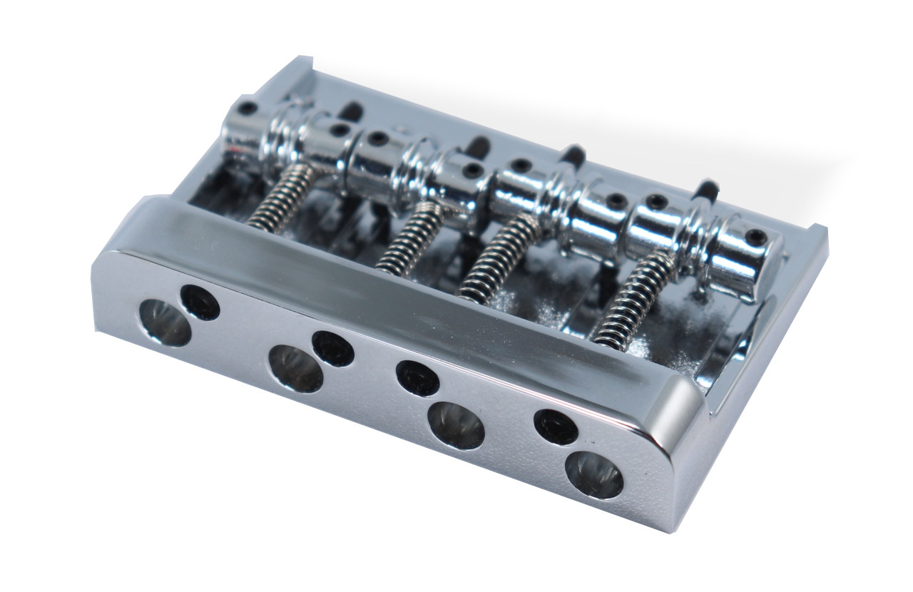 Bass Bridge 57mm 4 String thru bridge Chrome 7.4oz High Mass