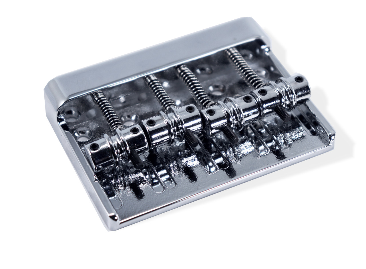 Bass Bridge 57mm 4 String thru bridge Chrome 7.4oz High Mass