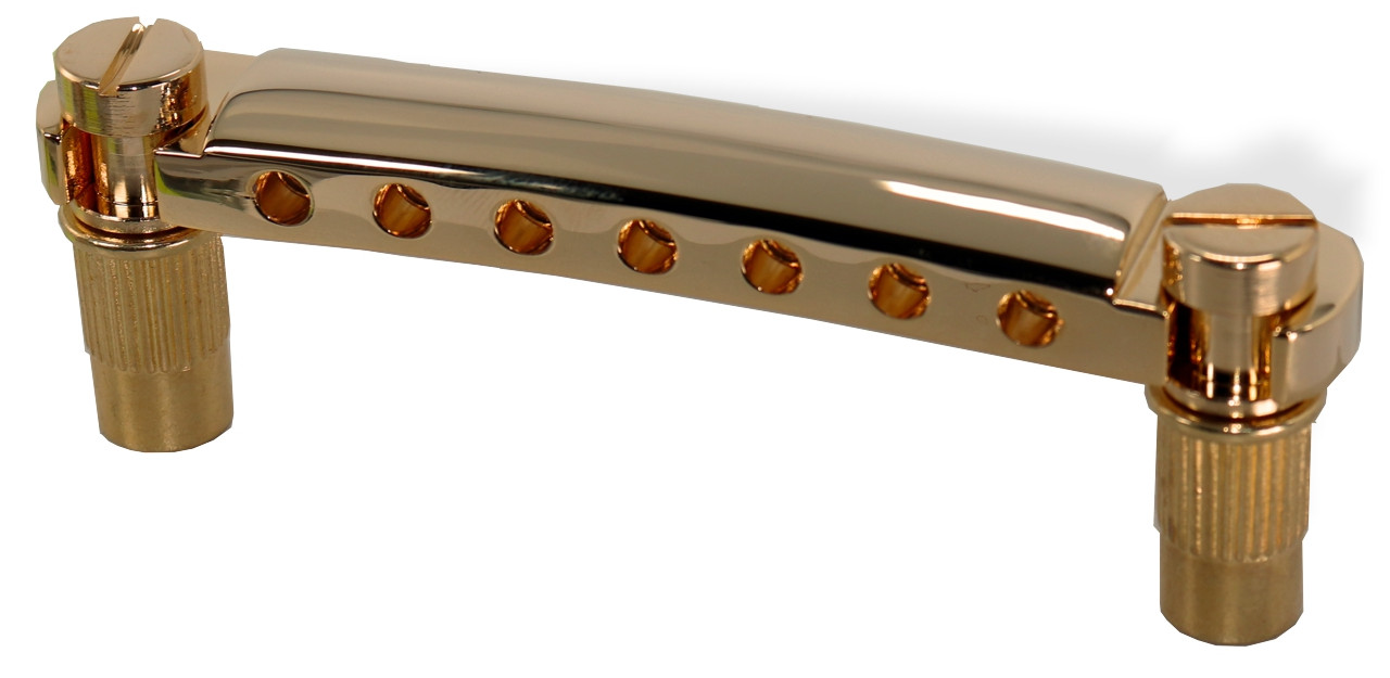 7 String Stop Tailpiece Gold W/Metal Thread Die Cast Studs and