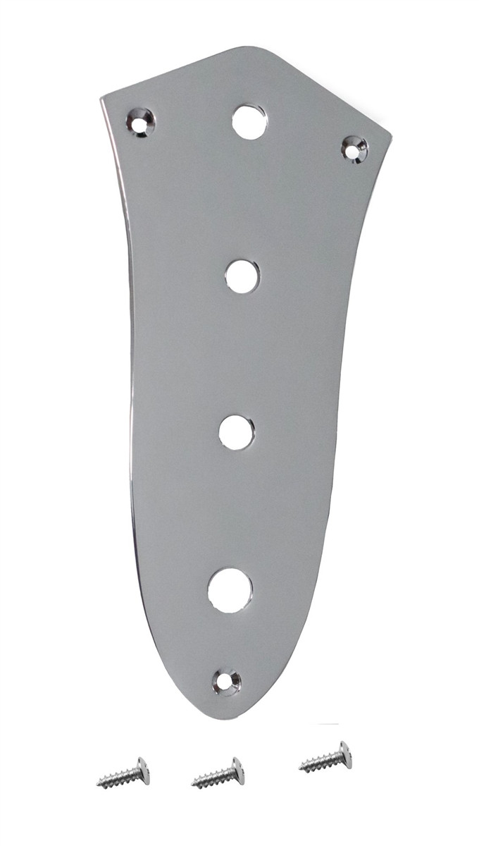 (未使用･未開封品)　Fender フェンダー パーツ JAZZ BASS CONTROL PLATES (4-HOLE) CHROME ar3p5n1 Control plate for bass guitar chrome