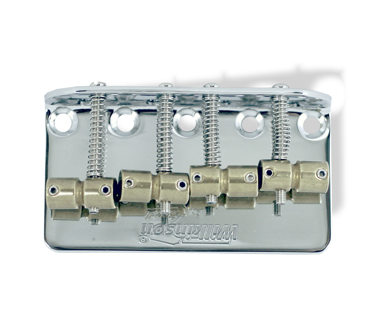 Bass Bridge 19mm 4 String Chrome with brass saddles bent steel