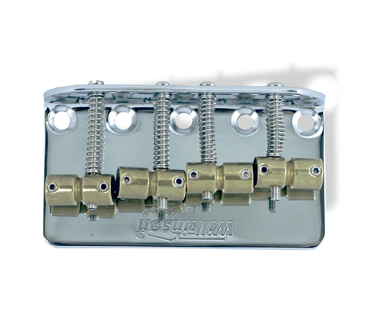 Bass Bridge 19mm 4 String Chrome with brass saddles bent steel