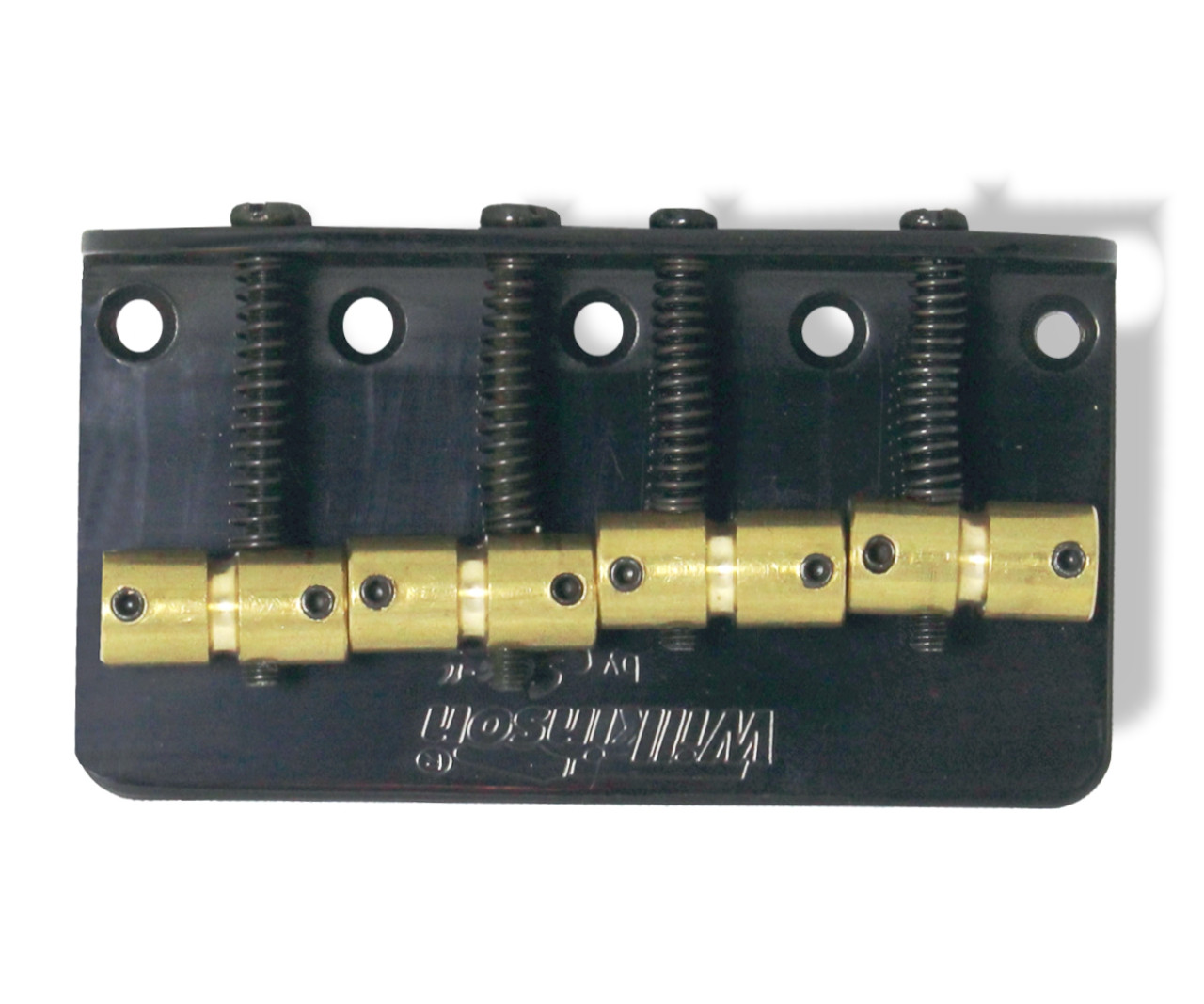 Bass Bridge 19mm 4 String Black with brass saddles bent steel