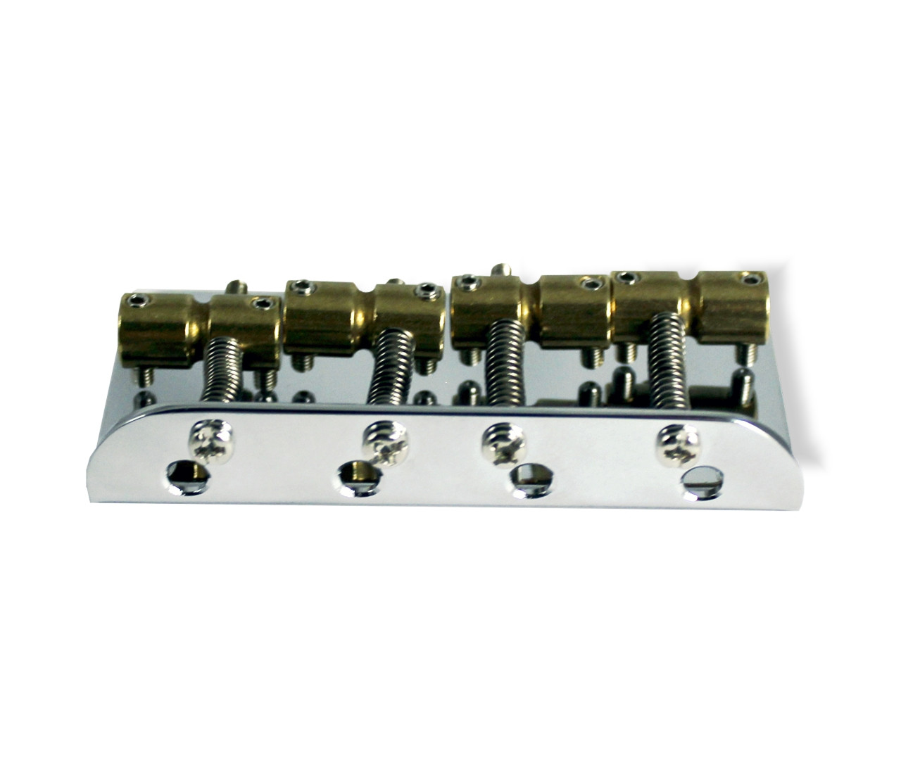 Bass Bridge 19mm 4 String Chrome with brass saddles bent steel