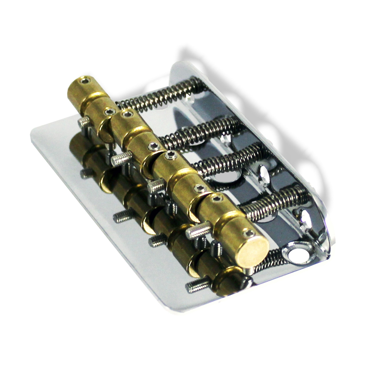 Bass Bridge 19mm 4 String Chrome with brass saddles bent steel