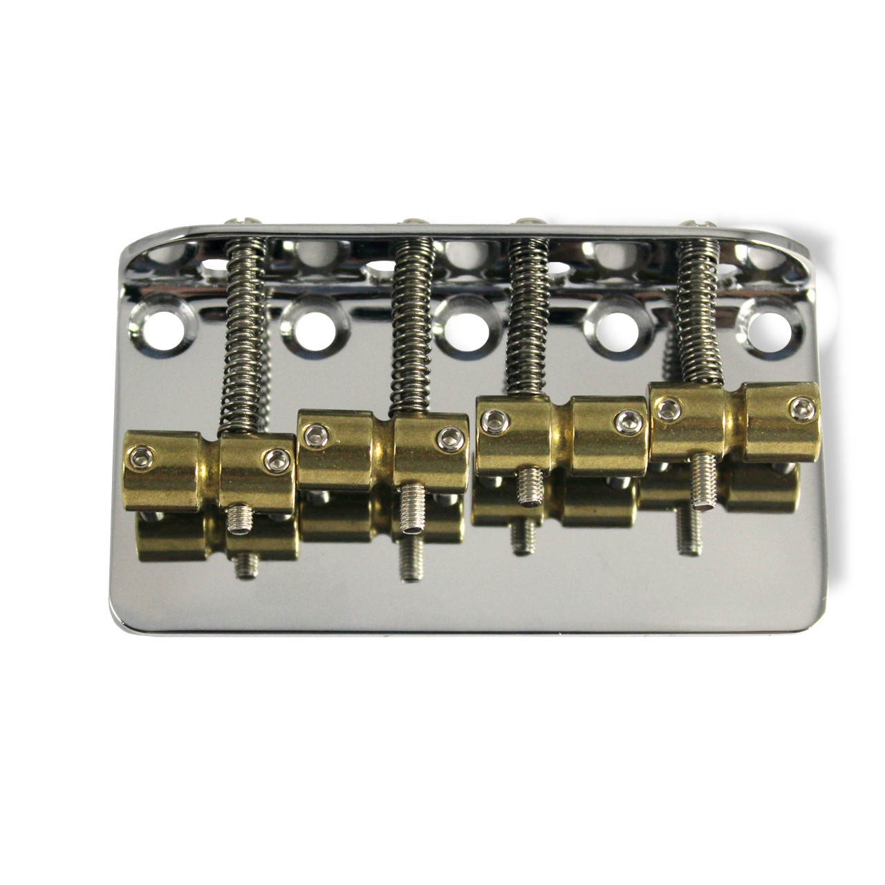 Bass Bridge 19mm 4 String Chrome with brass saddles bent steel