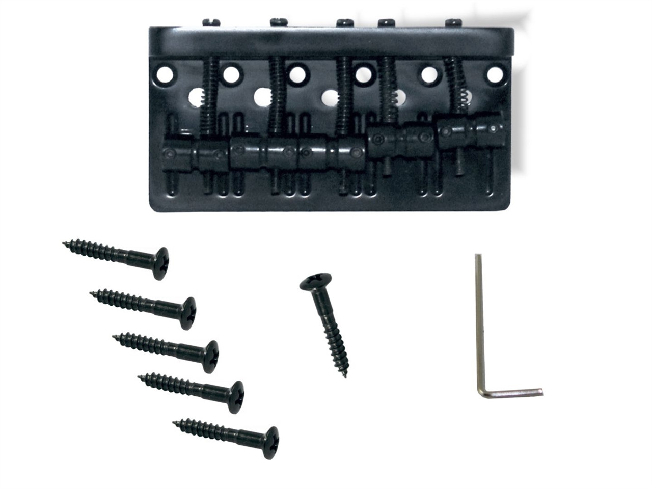 Bass Bridge 18mm 5 String Black machined brass