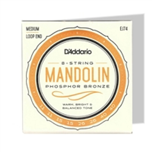 DAddario Mandolin Strings Loop End Phosphor Bronze Medium EJ74