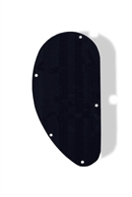 Control Plate Cover Rear Medium Kidney Shape Black 5 Pack