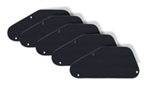 Control Plate Cover Trapezoid Medium Matte Black 5 Pack