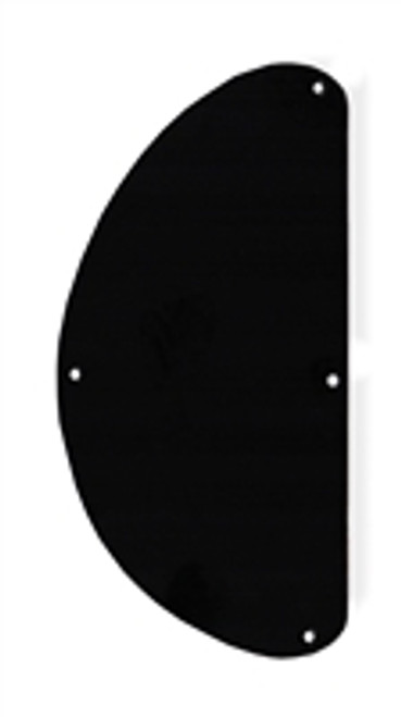 Control Plate Cover Rear Large Kidney Shape Matte Black 5 Pack