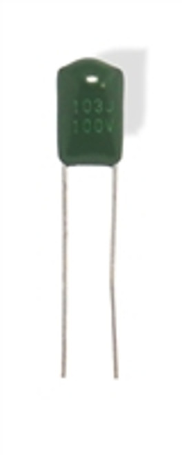 Capacitor Green Poly Film .01uF 100V 2 pack